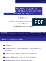 PHY 405 Lecture Series 3 Matrix Mechanics