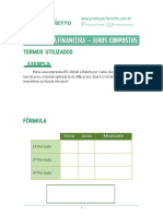 Matemática Financeira - Juros Compostos: Termos Utilizados