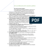 Cuestionario de La Certificacion Del Contador Publico 2022-2