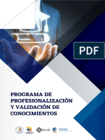 Programa de Profesionalización y Validación de Conocimientos 100% Online