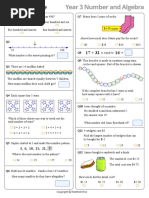 Year3 Revision Number and Algebra Questions