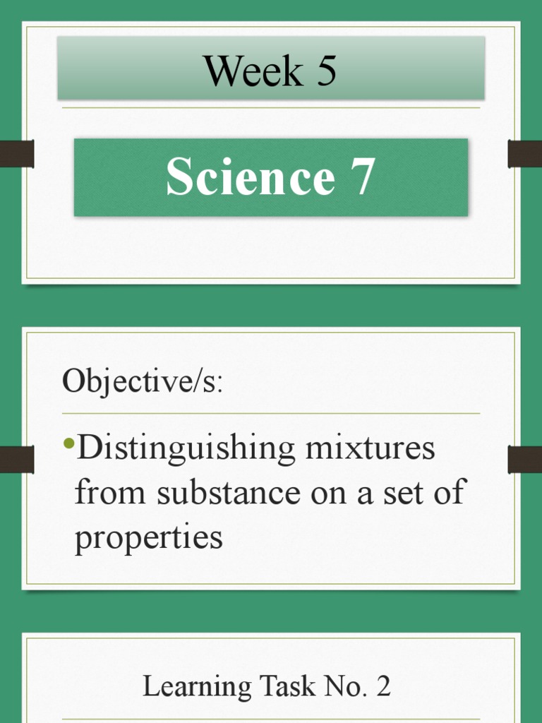 Week 5 Science 7 Notes on Mixtures | PDF | Science & Mathematics