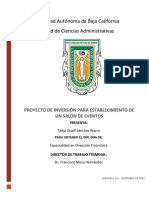 Proyecto de Inversión para Establecimiento de