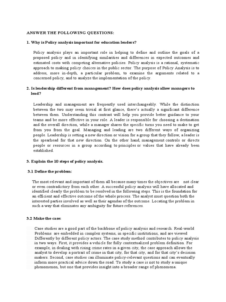 Policy Analysis | PDF | Policy Analysis | Policy