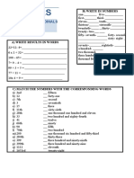 Activities Cardinals and Ordinals Numbers 2