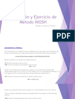 Ejercicio de Método NIOSH