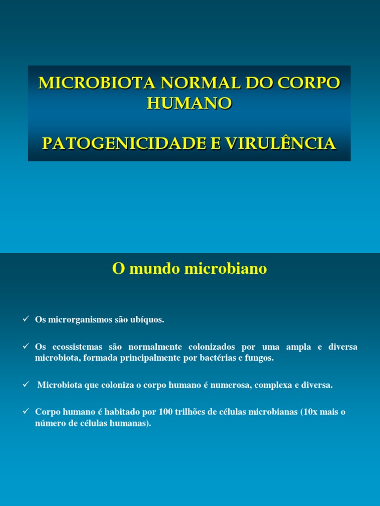 Microbiota Normal do Corpo Humano | PDF | Patógeno | Microrganismo