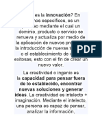 La Creatividad y La Innovacion