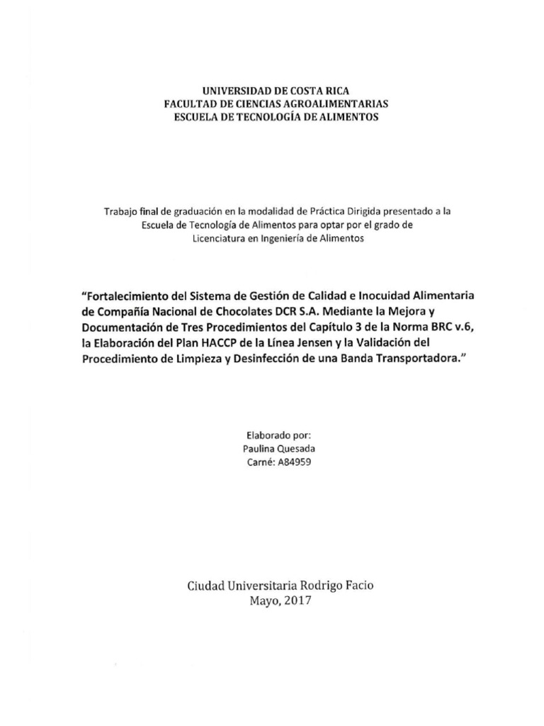 2017-Fortalecimiento Del Sistema de Inocuidad Alimentaria-Internacional ...