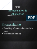 Lecture 4 OOP - Encapsulation & Abstraction