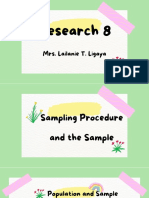 Research Week 9 Population and Sample