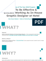 How To Be Effective & Efficient Working As In-House Graphic Designer at Hotel