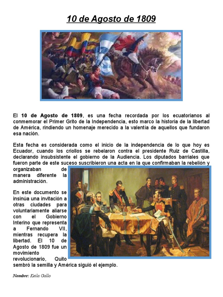 10 de Agosto de 1809 | PDF