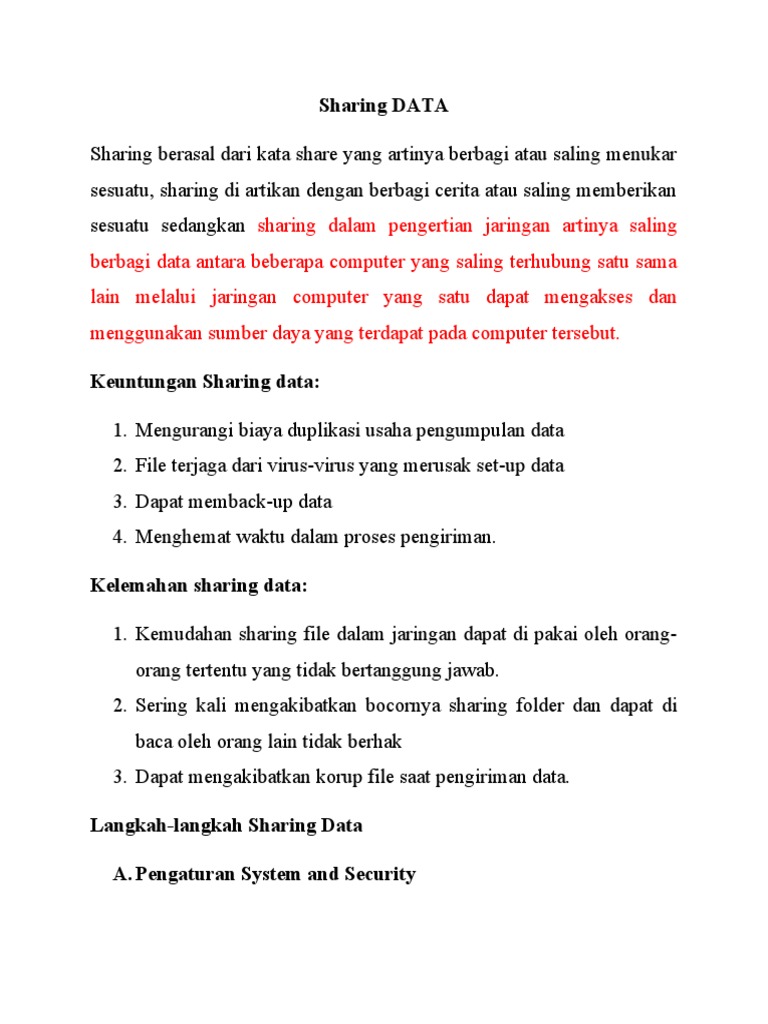 Langkah-langkah Sharing Data Efektif | PDF | Komputer