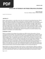 Analysis of Design of Pure Ethanol Engines