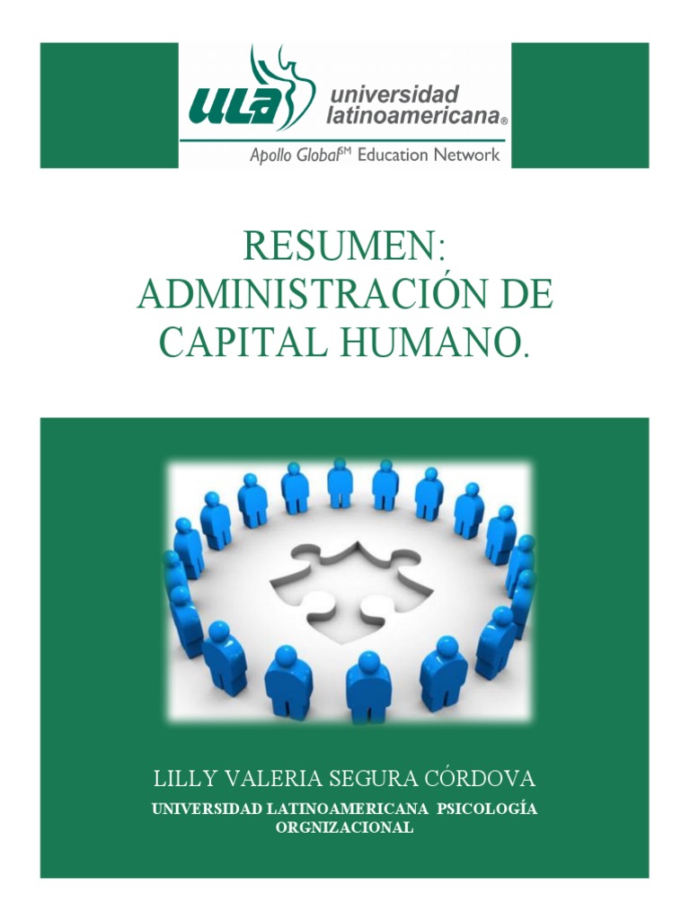 Resumen Administración de Capital Humano | PDF | Gestión de recursos