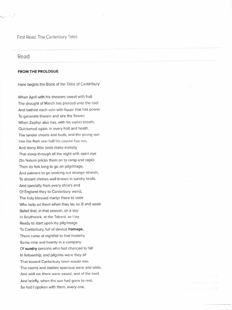 The Canterbury Tales | PDF