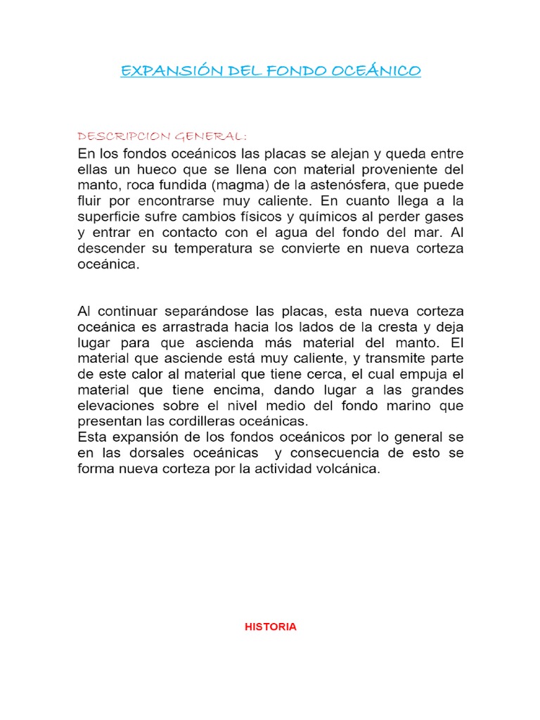 EXPANSIÓN DEL FONDO OCEÁNICO PDF Free