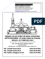 Minggu] MINGGU KE-III SEBELUM MASA SENGSARA SEPTUAGESIMAE (70 HARI SEBELUM PASKAH