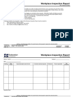 Workplace Inspection Report for Safety