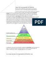 5 FASES DE LA PIRAMIDE DE MASLOW