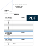 Answer Sheet TEST 1