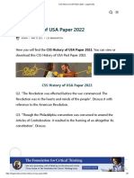 CSS History of USA Paper 2022 - Legalversity