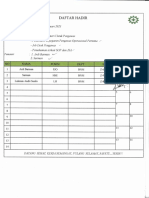 Daftar Hadir Pembekalan Materi