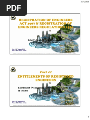 BEM Webinar 2021 Series - 9. REGISTRATION OF ENGINEERS ACT 1967 & REGISTRATION OF ENGINEERS REGULATIONS 1990