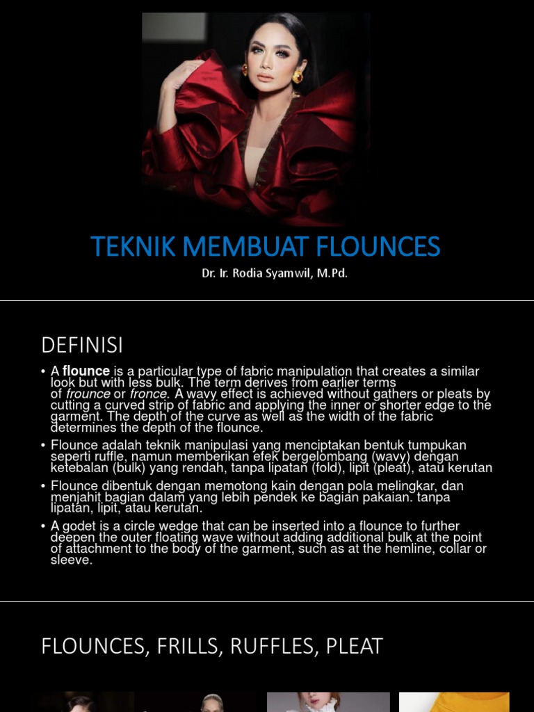 Teknik Membuat Flounces pada Busana | PDF | Kajian Bahasa Asing | Gaya ...