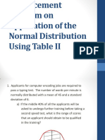 Enhancement Problem On Application of The Normal Distribution Using Table II