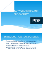 Elementary Statistics and Probability 1ST Topic