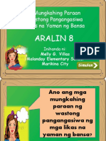 Aralin 8 Mga Mungkahing Paraan NG Wastong Pangangasiwa NG Likas Na Yaman NG Bansa