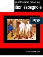 Lettres a Un Gentilhomme Russe Sur l'Inquisition Espagnole - Comte J de Maistre