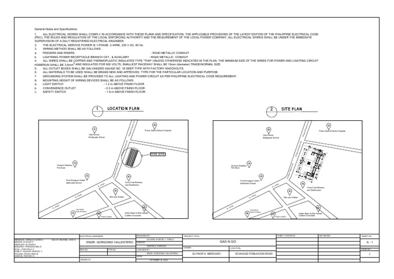 Electrical Plan for Echague Site | PDF | Electrical Wiring | Building ...