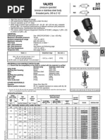 Valves 2/2 E290: Pressure Operated Bronze or Stainless Steel Body Threaded Ports, 3/8 To 2 1/2