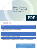β Blocker Risks of Neonatal Hypoglycaemia