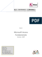 Microsoft Access Fundamentals: Designer Databases Project Management Skills Training