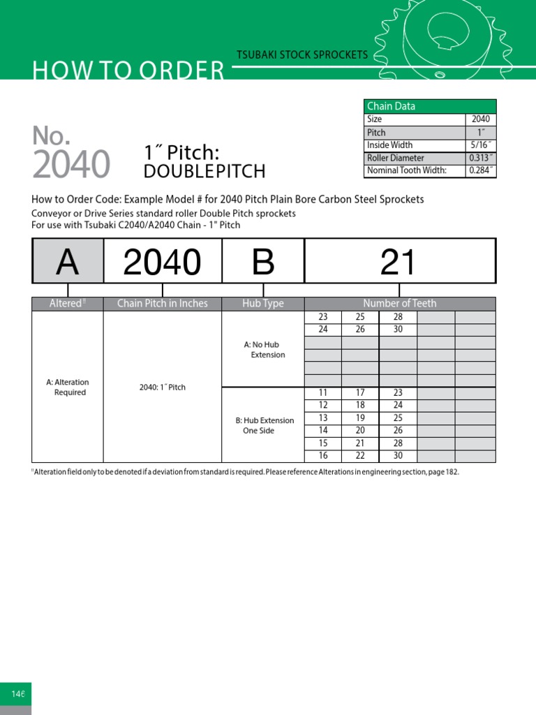 Double Pitch Sprocket Specifications Pdf Screw Diameter 