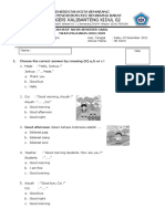 SOAL PAS I Bahasa Inggris Fase A Kls 1