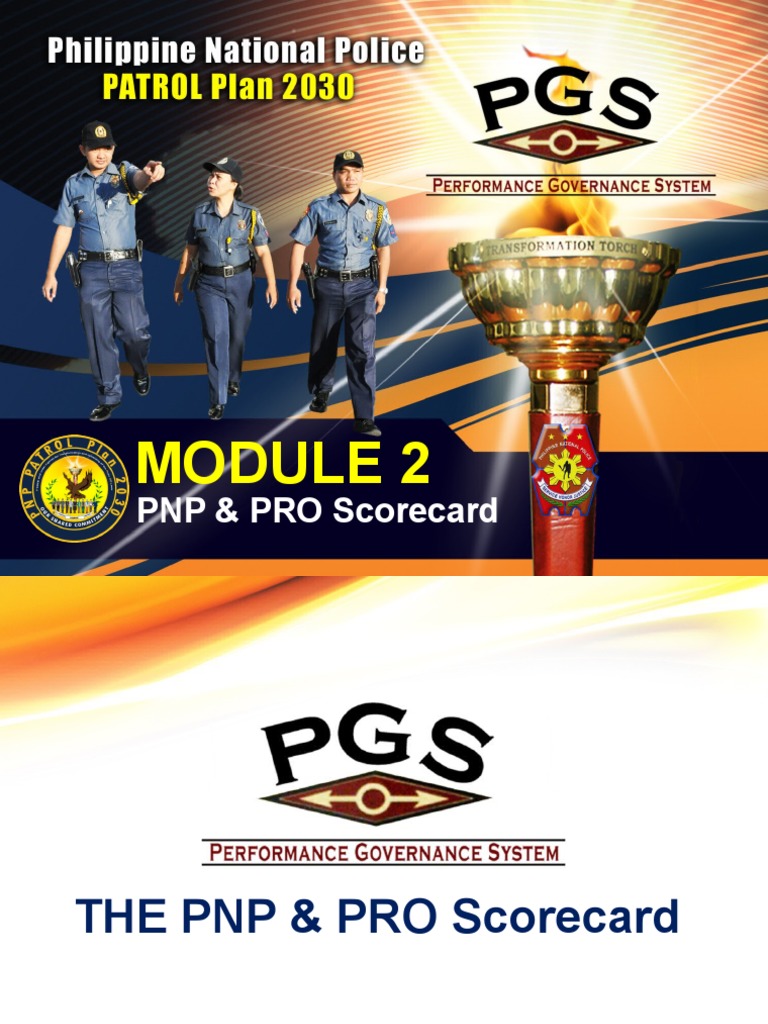 PNP Scorecard and Dashboard Overview | PDF | Policy | Evaluation