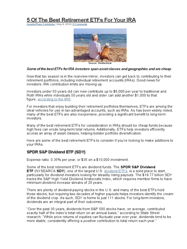 5 of The Best Retirement ETFs For Your IRA PDF Exchange Traded Fund