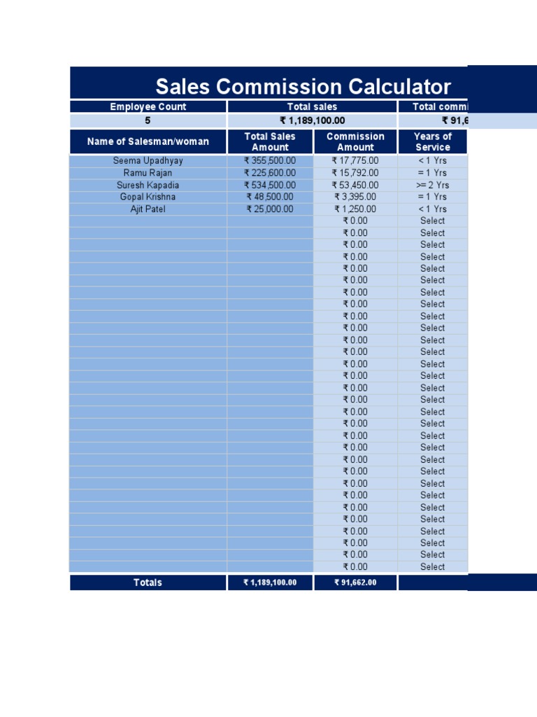Sales Commission Calculator PDF