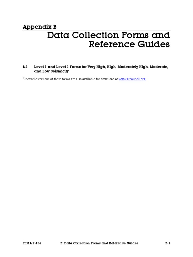 FEMA P-154 Data Collection Overview | PDF | Column | Civil Engineering