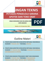 Bimbingan Teknis Apotek Dan Toko Obat Sept 2020