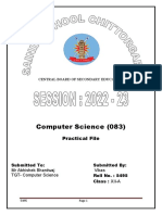 Computer Science (083) : Practical File