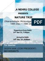 Kamala Nehru College Nature Trip: 14th Dec - 19th Dec