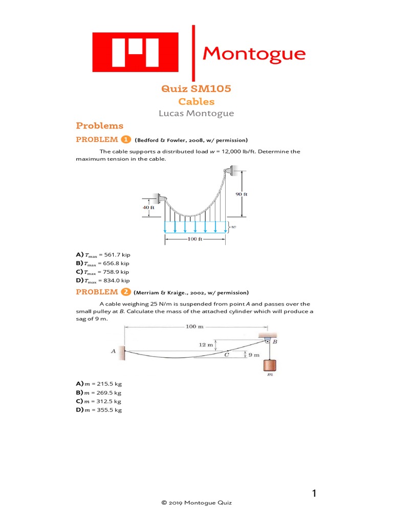 Cables Solved Problems | PDF | Equations | Corrosion