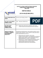 Kertas Kerja (I01-01-06-LE2-WS-LPA2) : Institut Latihan Jabatan Tenaga Manusia Kementerian Sumber Manusia Malaysia