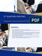 3rd Quarterly Meeting Agenda